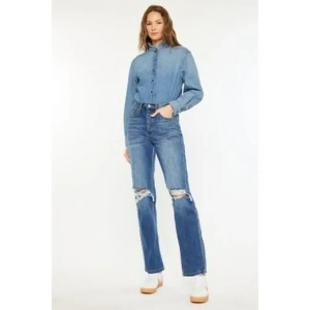 Kancan Dixon Ultra High Rise 90's Boyfriend Jeans Size 11/30 - Picture 1 of 14